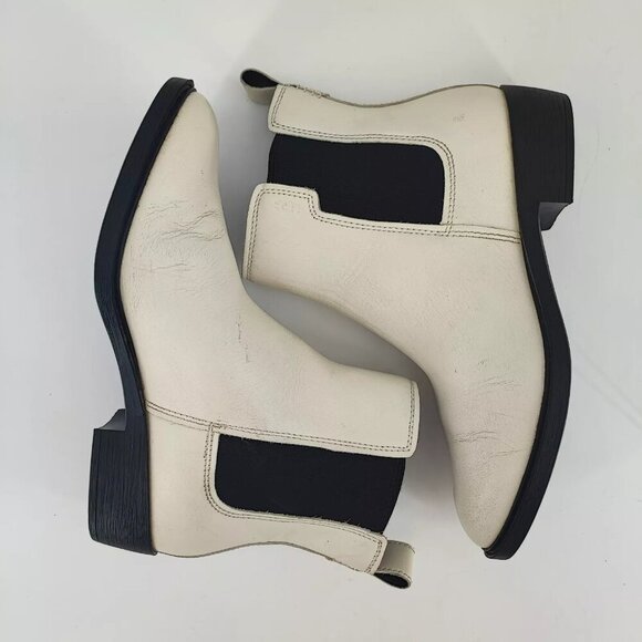 Ugg Women's Emmeth Chelsea White Jasmine Leather Boots Size 9 US - Picture 7 of 12